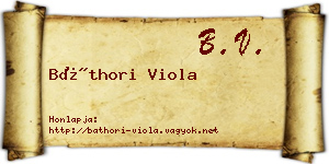 Báthori Viola névjegykártya